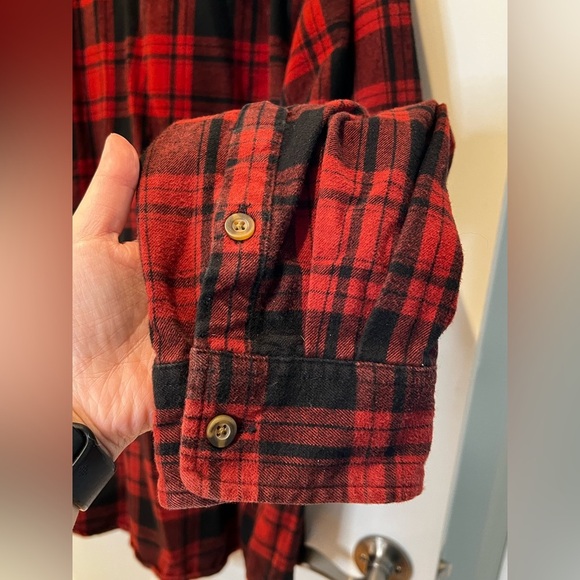 Carhartt Men’s Red & Black Flannel Button Down Shirt Original Fit Size XL - Picture 7 of 12